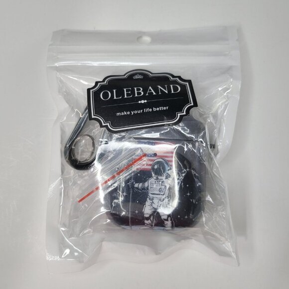 Airpods Case Cover Space‎ Apollo Pattern Basic Plastic Headphones - Picture 6 of 7